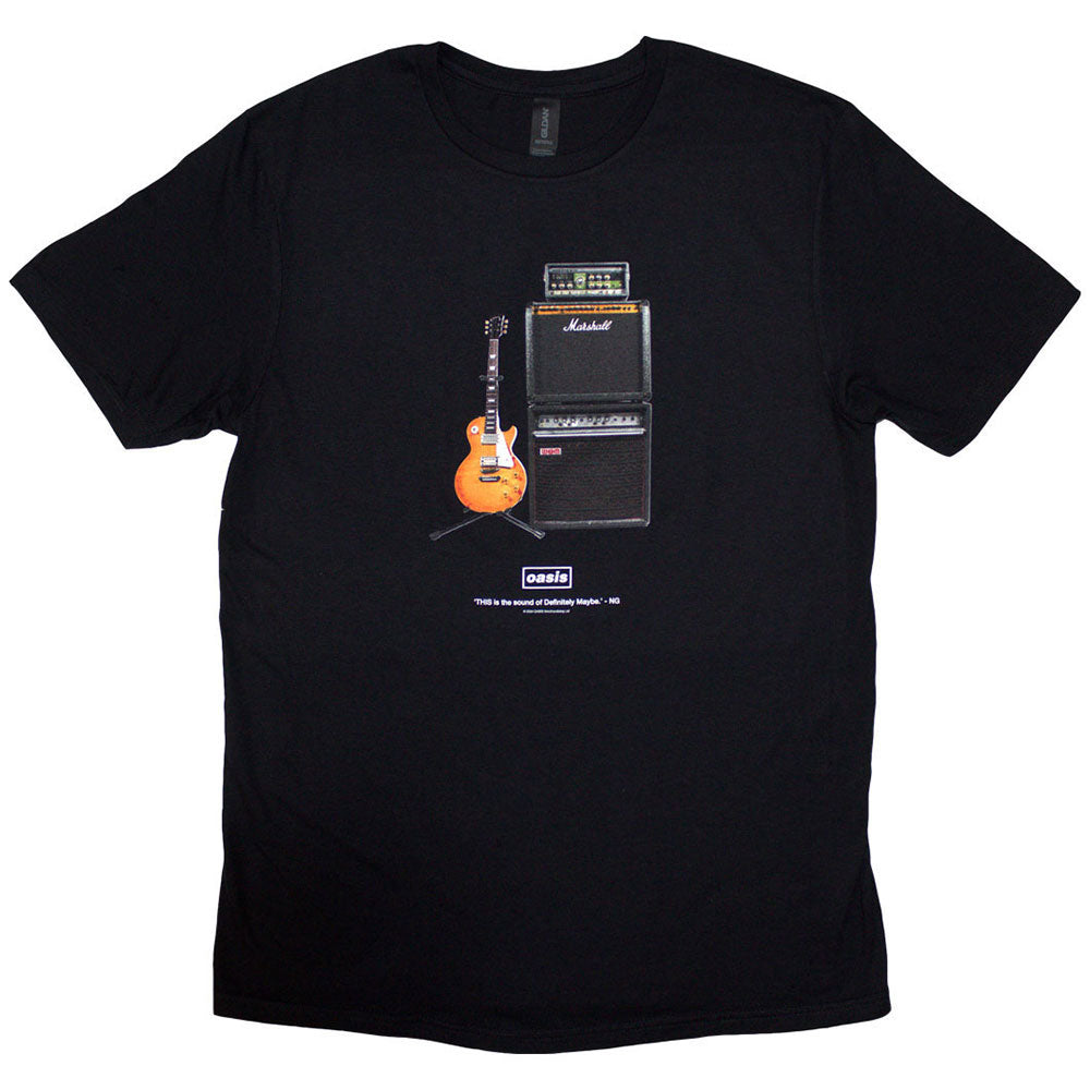 Oasis Unisex T-Shirt: Definitely Maybe Guitar (Black)