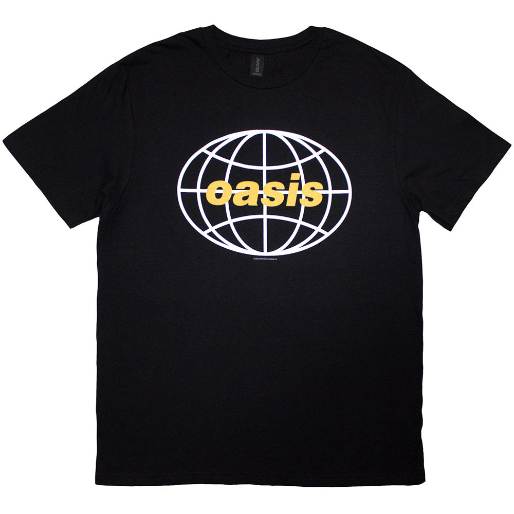 Oasis Unisex T-Shirt: Globe Logo (Black)