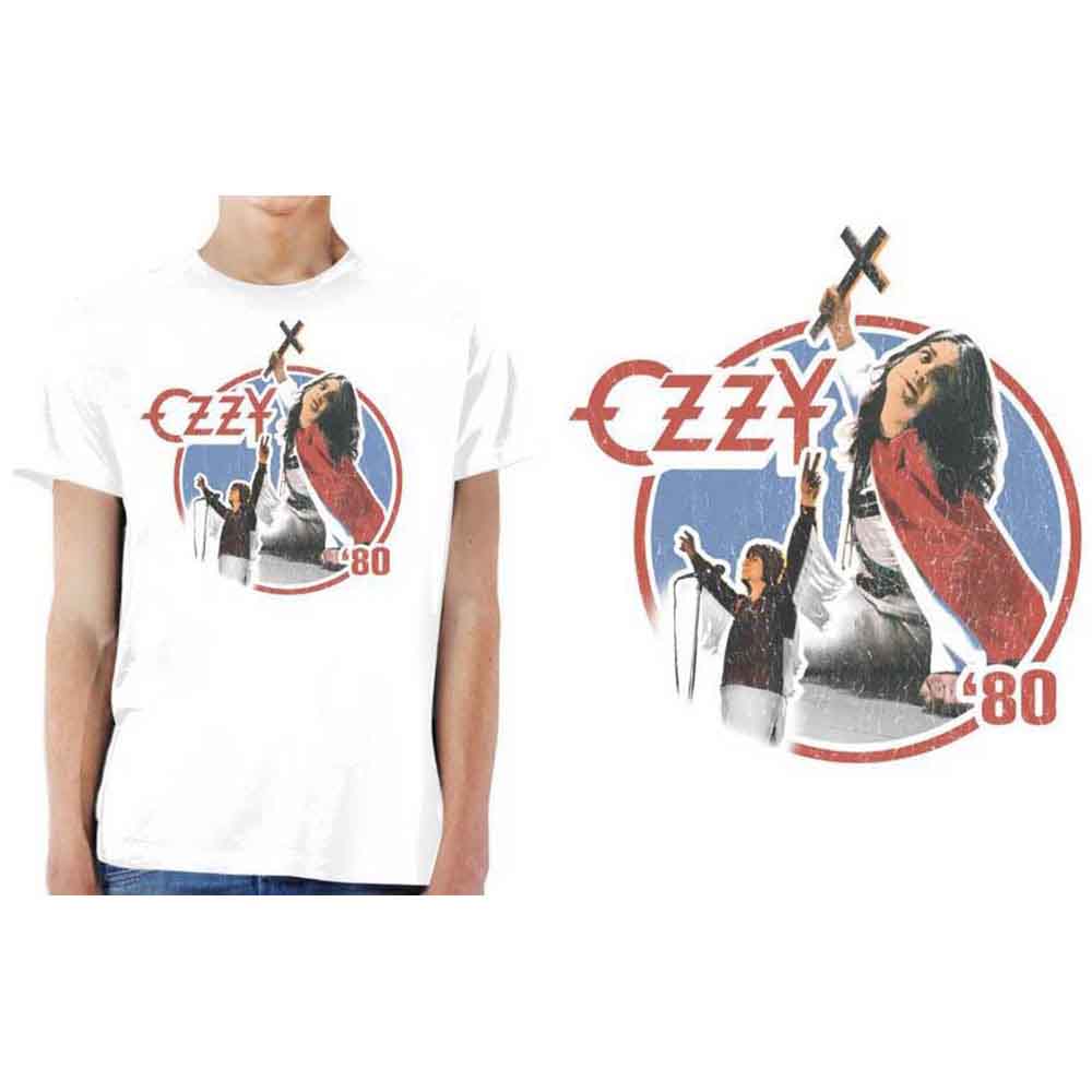 Ozzy Osbourne Unisex T-Shirt: Blizzard of Ozz '80 (White)