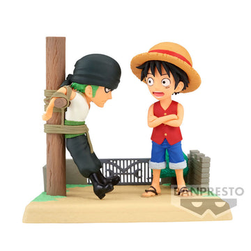 One Piece Log Stories Monkey D Luffy & Roronoa Zoro Banpresto Figure 7cm