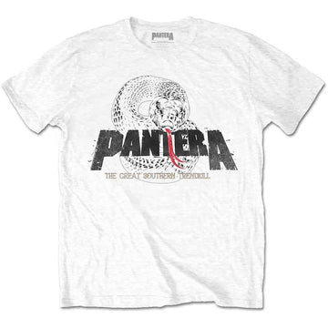 Pantera Unisex T-Shirt: Snake Logo (White)