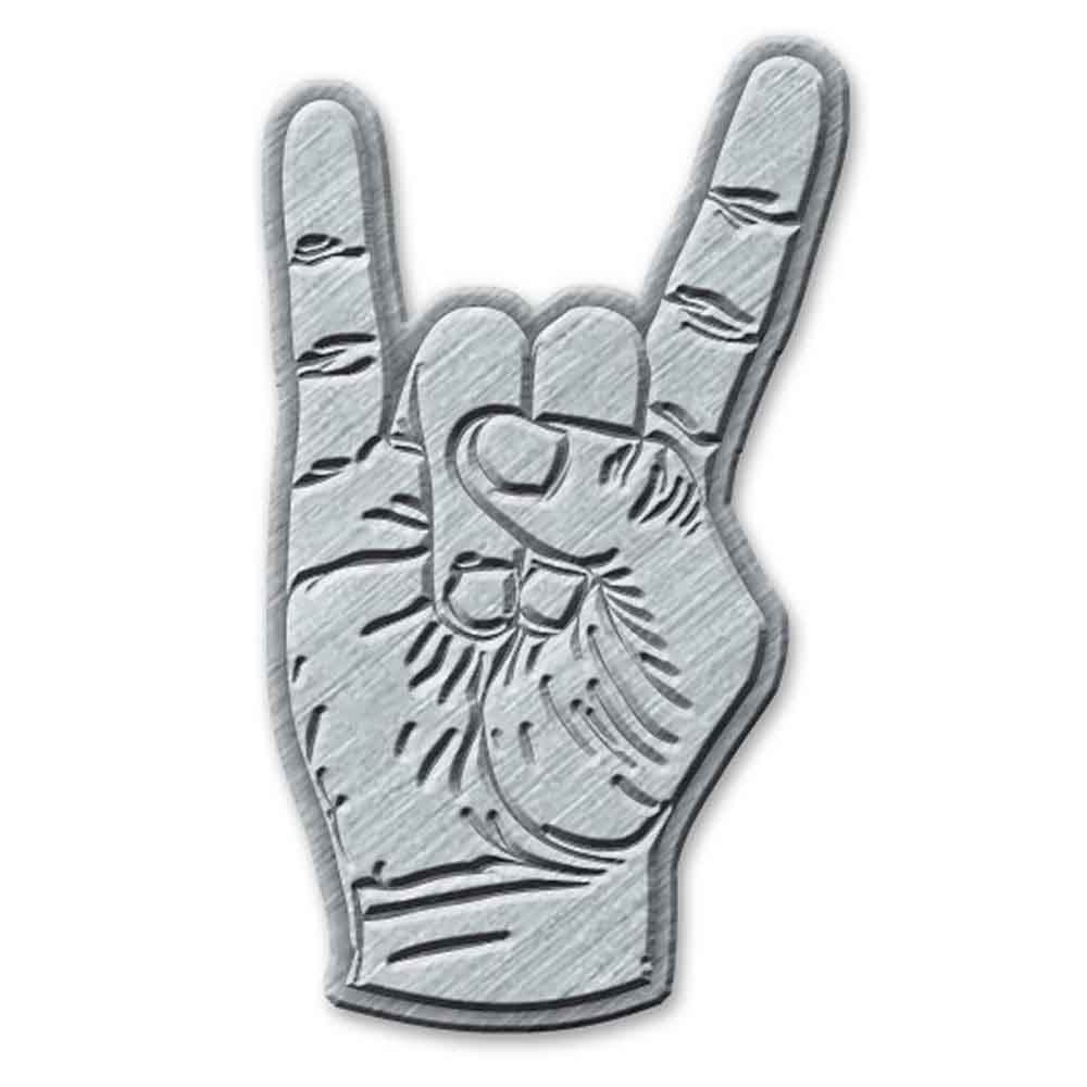 Generic Pin Badge: Devil Horns (Die-Cast Relief)