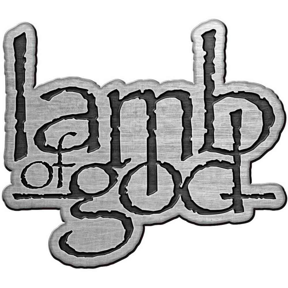 Lamb Of God Pin Badge: Logo (White)