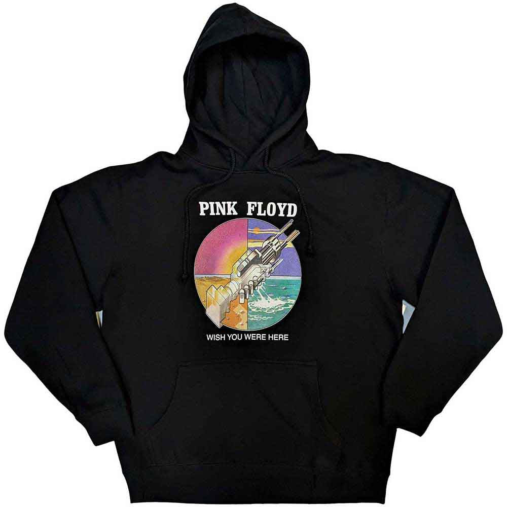 Pink Floyd Unisex Pullover Hoodie: WYWH Circle Icons (Black)