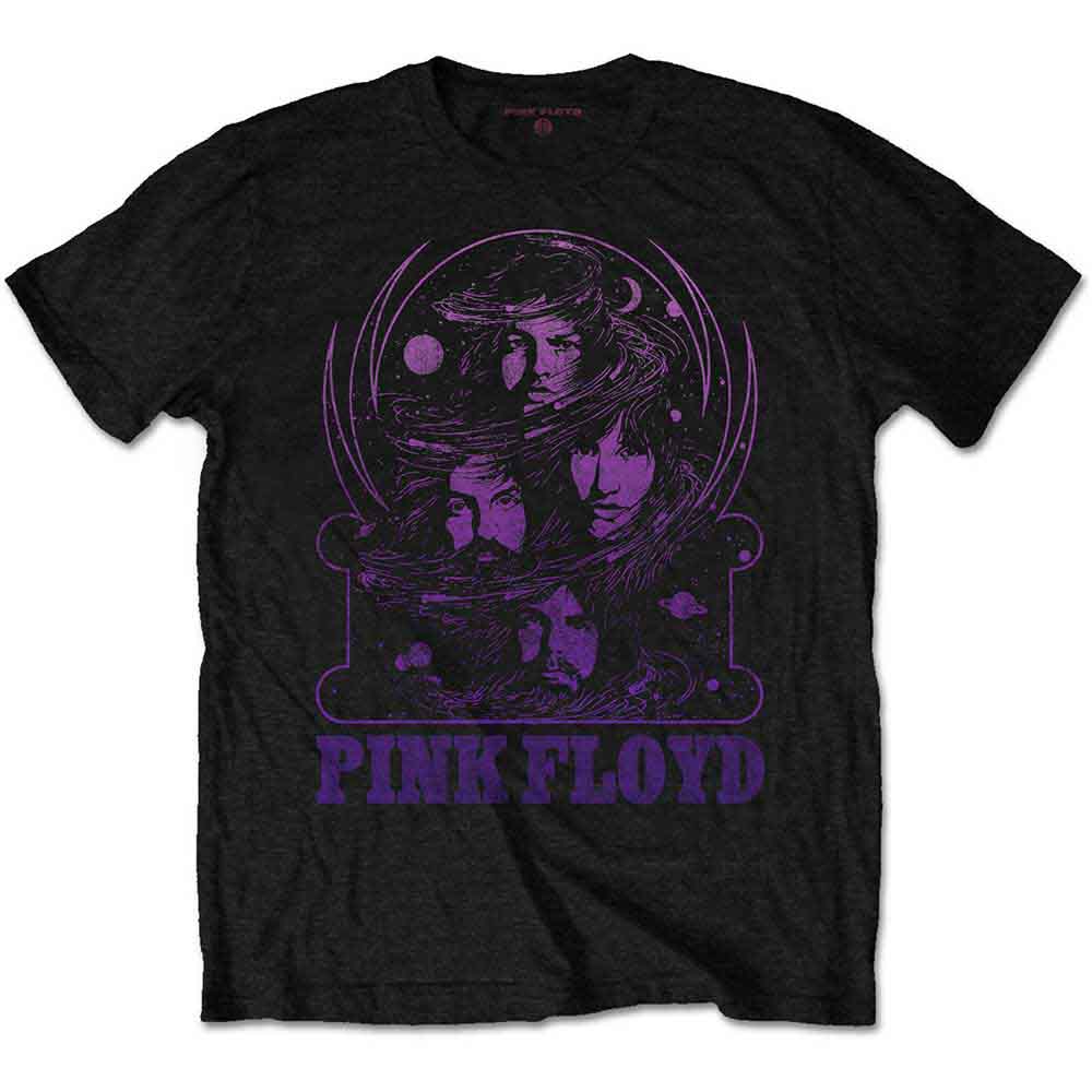 Pink Floyd Unisex T-Shirt: Purple Swirl (Black)