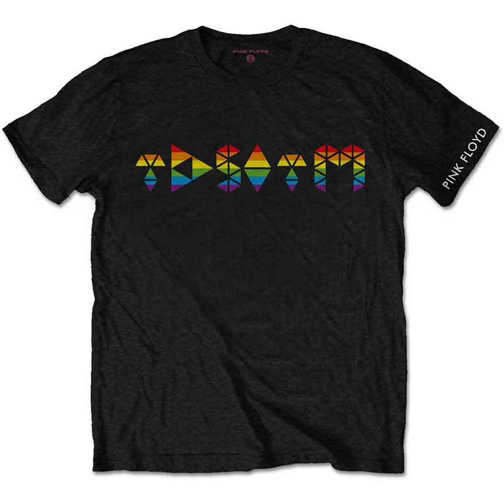 Pink Floyd Unisex T-Shirt: Dark Side Prism Initials (Black)