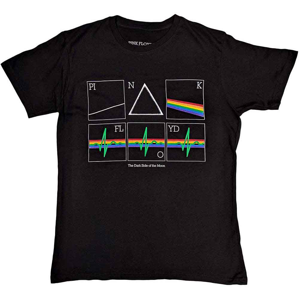 Pink Floyd Unisex T-Shirt: Prism Heart Beat (Black)