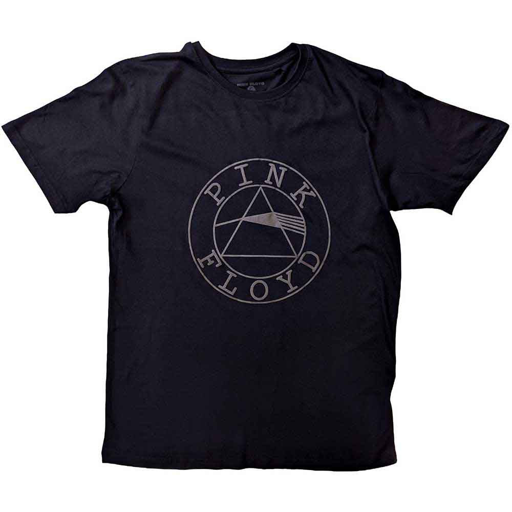 Pink Floyd Unisex T-Shirt: Circle Logo (Black) (Hi-Build)