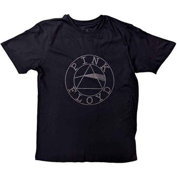 Pink Floyd Unisex T-Shirt: Circle Logo (Black) (Hi-Build)