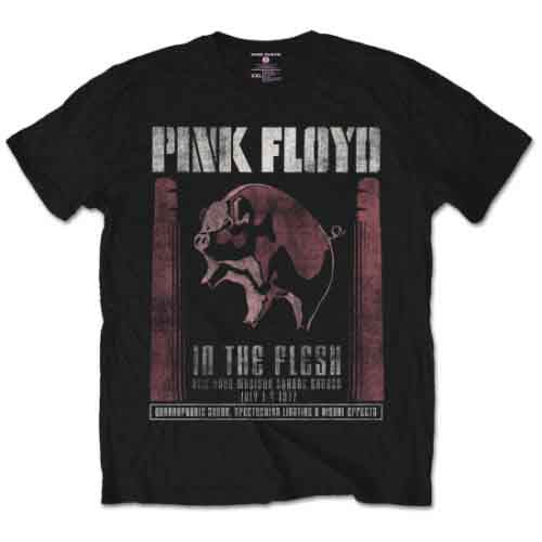 Pink Floyd Unisex T-Shirt: In the Flesh (Black)