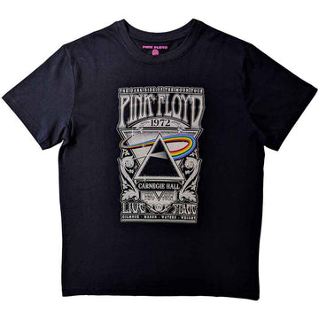 Pink Floyd Unisex T-Shirt: Carnegie Hall Poster (Black)