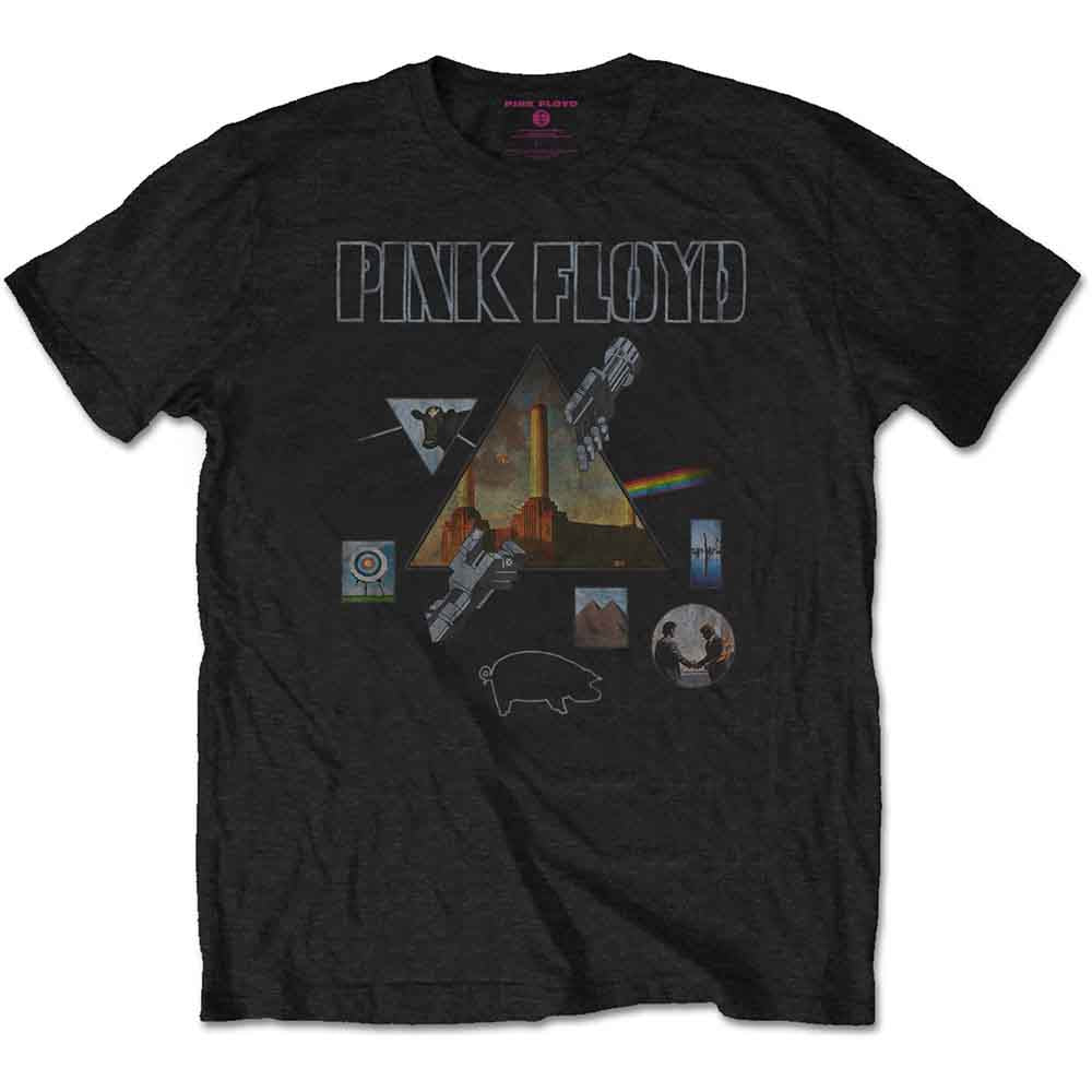 Pink Floyd Unisex T-Shirt: Montage (Black)