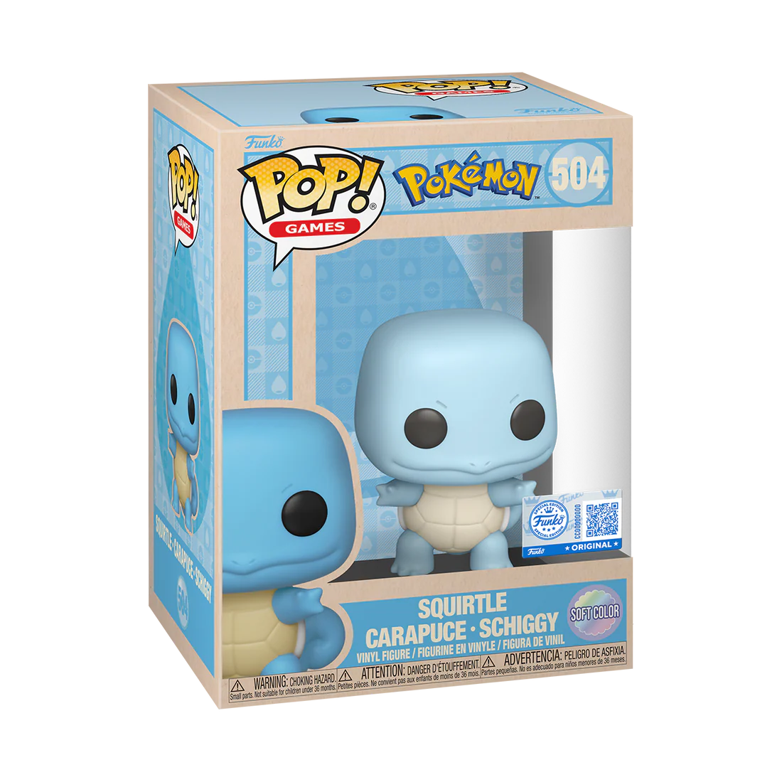 Pokémon - Squirtle (Soft Color) - Special Edition Funko Pop! Games (504)