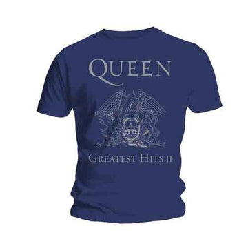 Queen Unisex T-Shirt: Greatest Hits II (Blue)