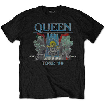 Queen Unisex T-Shirt: Tour '80 (Black)