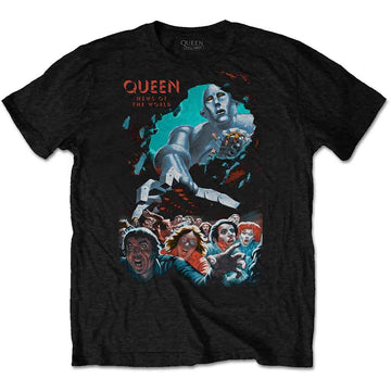Queen Unisex T-Shirt: News Of The World Vintage (Black)