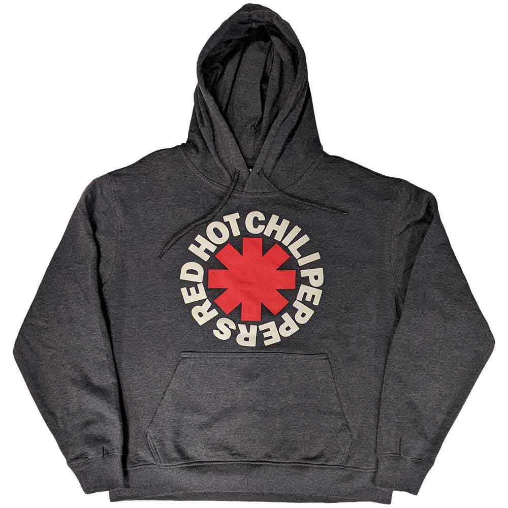 Red Hot Chili Peppers Unisex Pullover Hoodie: Classic Asterisk (Charcoal Grey)
