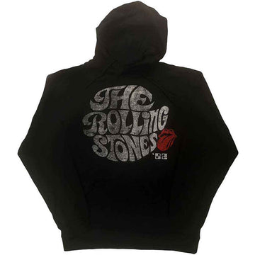 The Rolling Stones Unisex Pullover Hoodie: Swirl Logo '82 (Black)