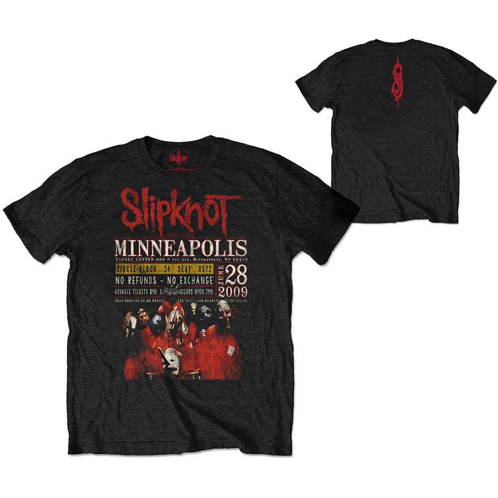 Slipknot Unisex T-Shirt: Minneapolis '09 (Back Print)