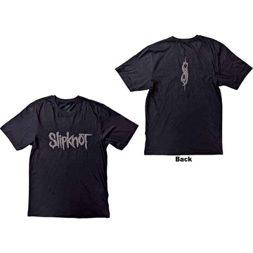 Slipknot Unisex T-Shirt: Logo (Black) (Back Print & Hi-Build)