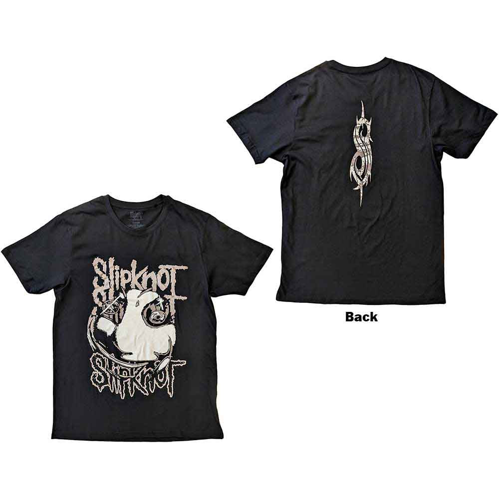 Slipknot Unisex T-Shirt: Maggot (Black) (Back Print)