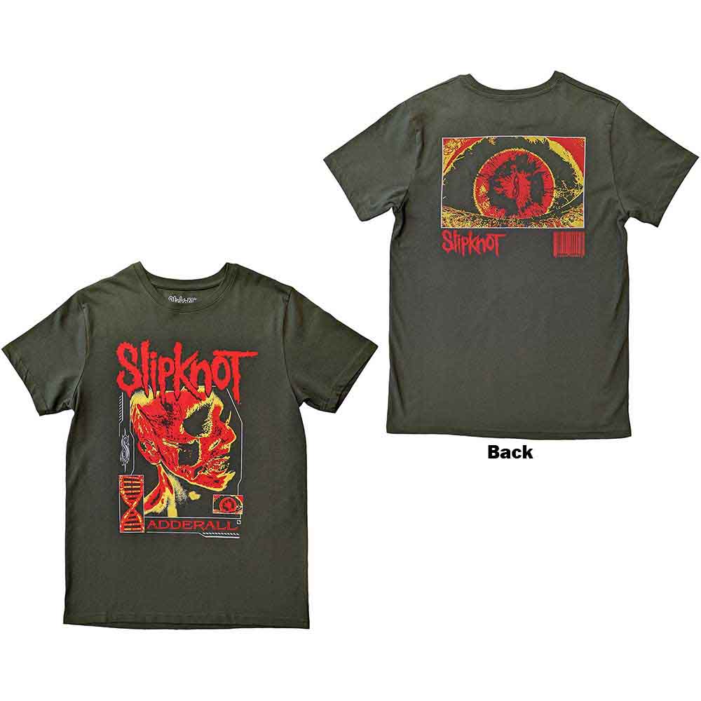 Slipknot Unisex T-Shirt: Zombie (Green) (Back Print)
