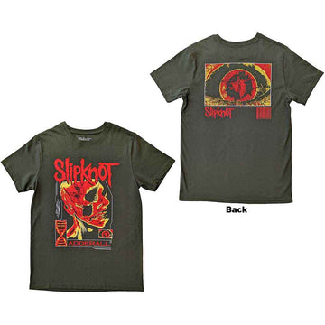 Slipknot Unisex T-Shirt: Zombie (Green) (Back Print)