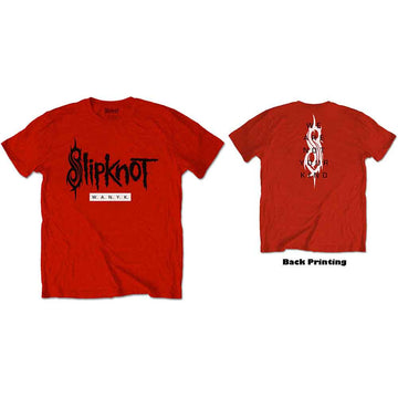 Slipknot Unisex T-Shirt: WANYK (Red) (Back Print)