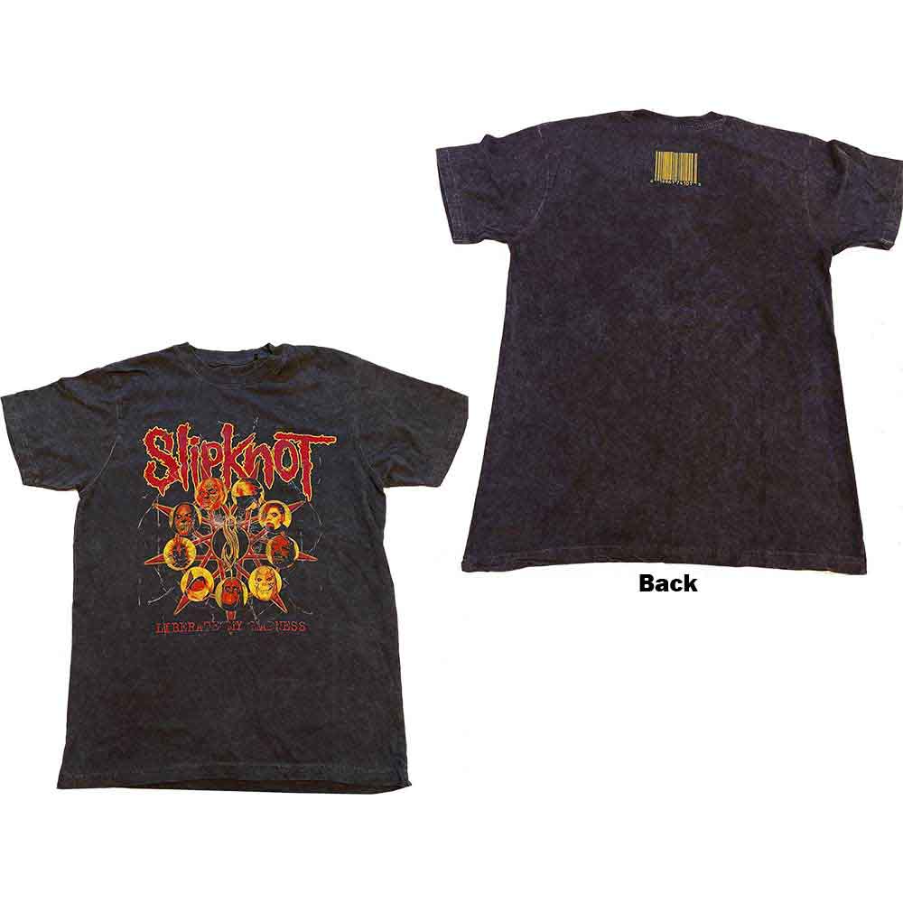 Slipknot Unisex T-Shirt: Liberate (Back Print & Wash Collection) - Black