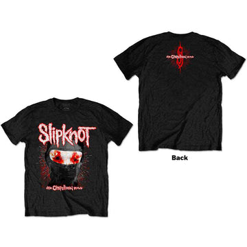Slipknot Unisex T-Shirt: Chapeltown Rag Mask (Black) (Back Print)