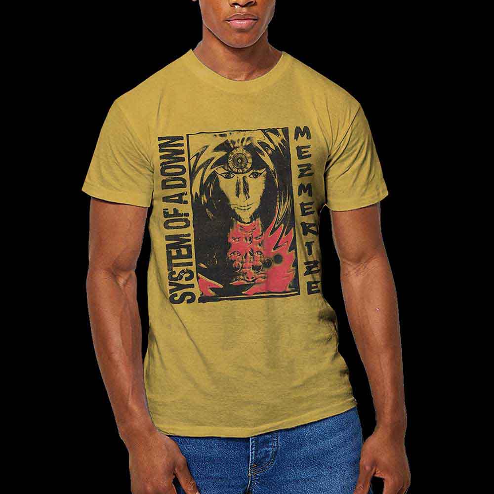 System Of A Down Unisex T-Shirt: Reflections (Wash Collection) - Yellow