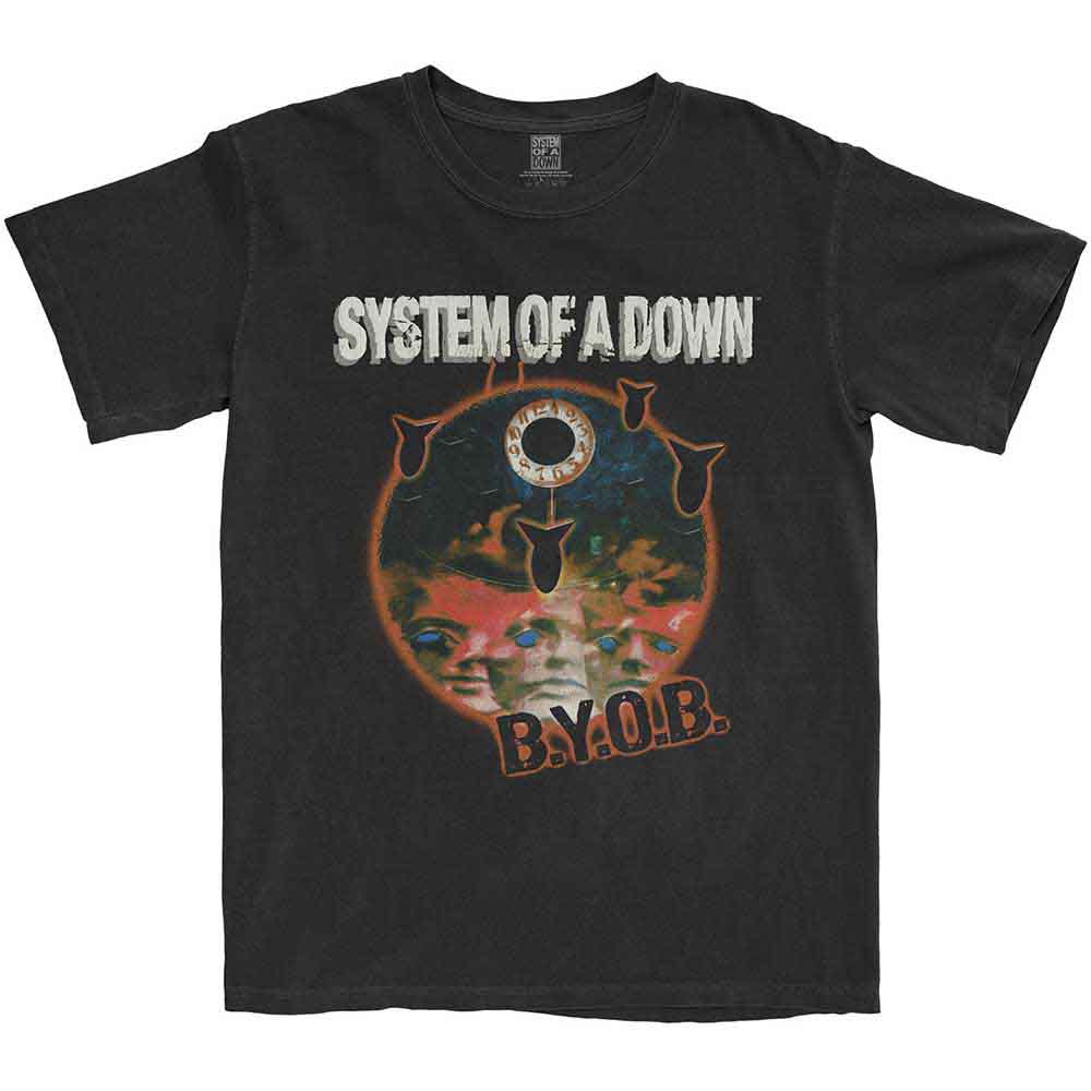 System Of A Down Unisex T-Shirt: BYOB Classic (Black)