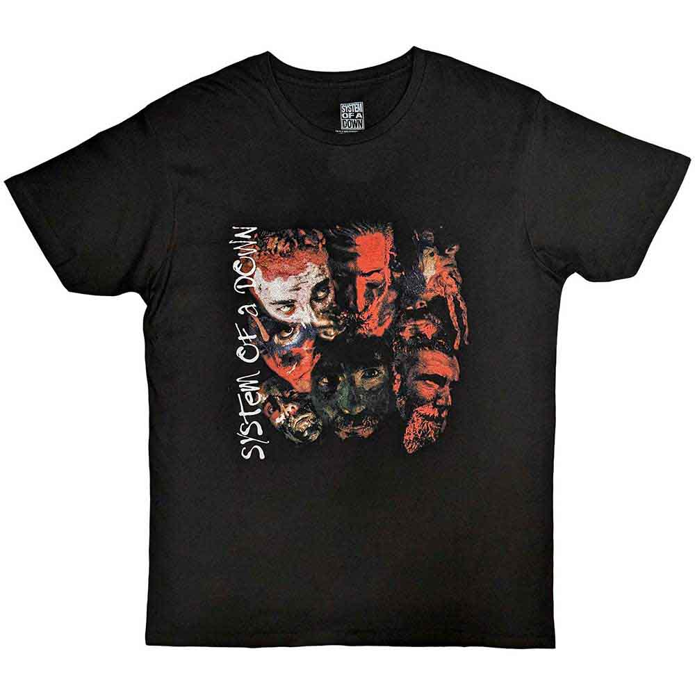 System Of A Down Unisex T-Shirt: Painted Faces (Black)