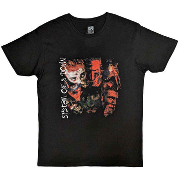 System Of A Down Unisex T-Shirt: Painted Faces (Black)