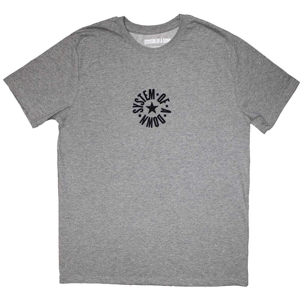 System Of A Down Unisex T-Shirt: Mini Circle Logo (Grey)