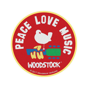 Woodstock Standard Patch: Peace Love Music