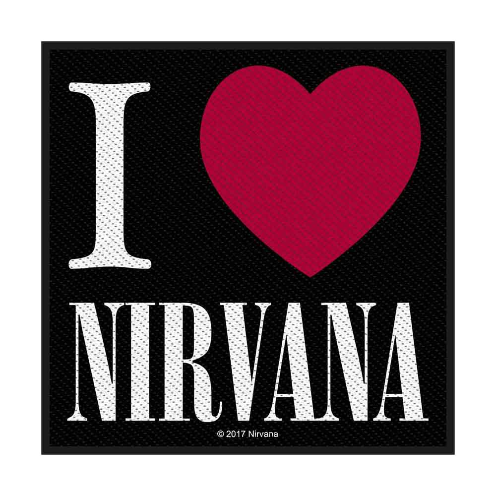 Nirvana Standard Patch: I Love Nirvana