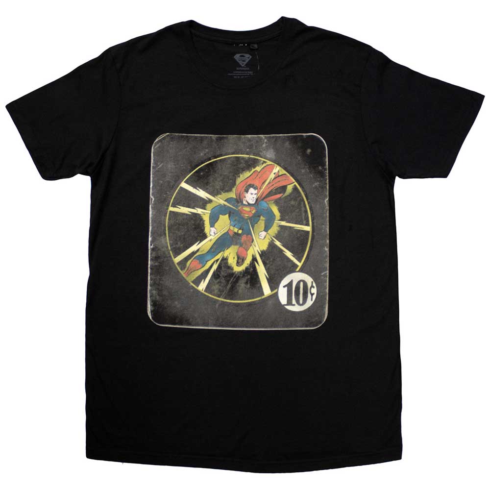 DC Comics Unisex T-Shirt: Superman 10c (Black)