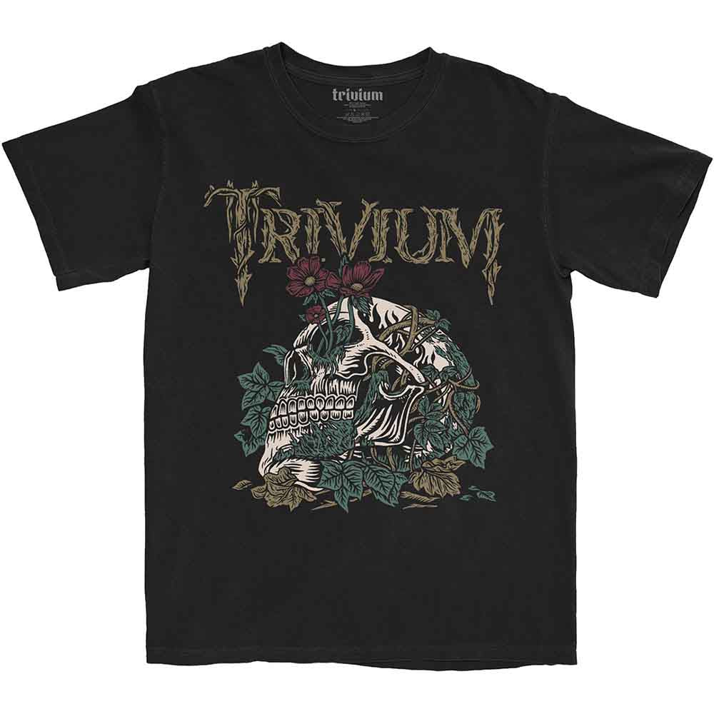Trivium Unisex T-Shirt: Skelly Flower - Black