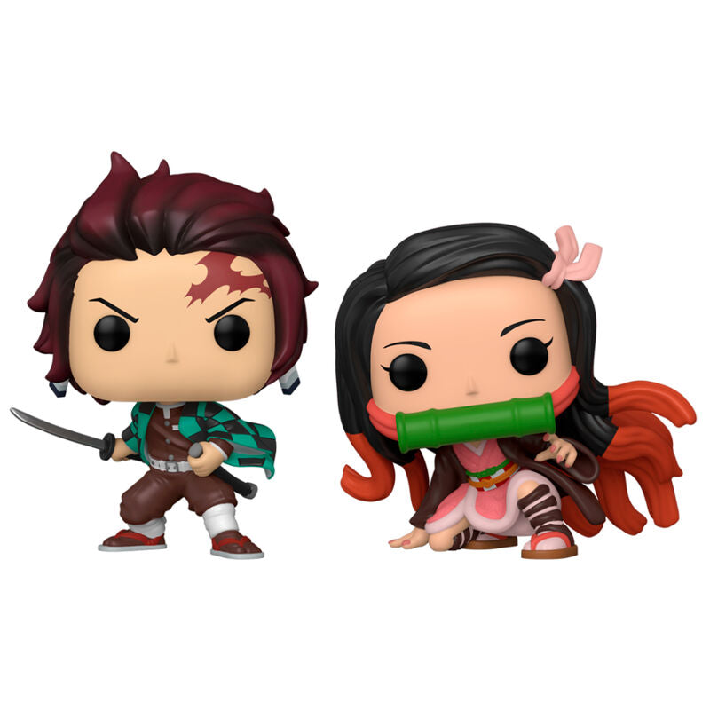 Demon Slayer (Kimetsu no Yaiba) - Tanjiro and Nesuko Kamado - Set of 2 EXCLUSIVE figures Funko Pop! Animation