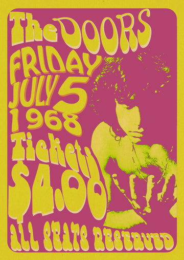 The Doors - Hollywood Bowl 1968 - A4 Mini Print/Poster