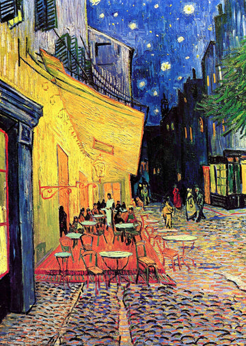 Vincent Van Gogh - Cafe Terrace on the Place du Forum Arles at Night - A4 Mini Print/Poster