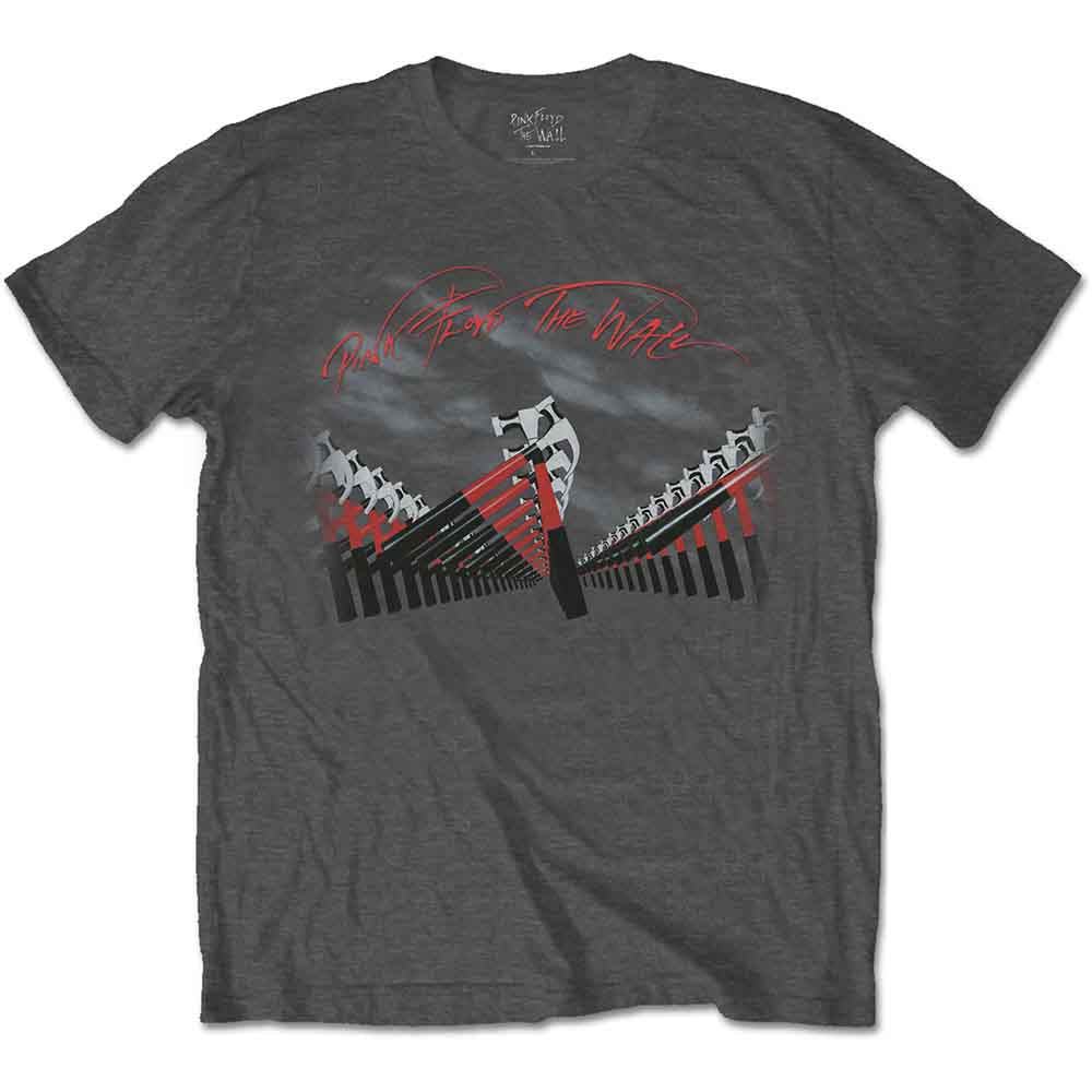 Pink Floyd Unisex T-Shirt: The Wall Marching Hammers (Charcoal Grey)