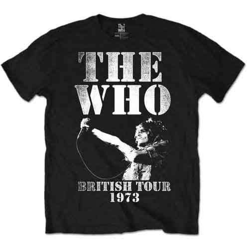 The Who Unisex T-Shirt: British Tour 1973 (Black)