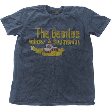 The Beatles Unisex T-Shirt: Yellow Submarine Nothing Is Real Snow Wash (Denim Blue) (Wash Collection)